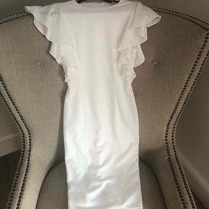 White Pearl Midi Dress